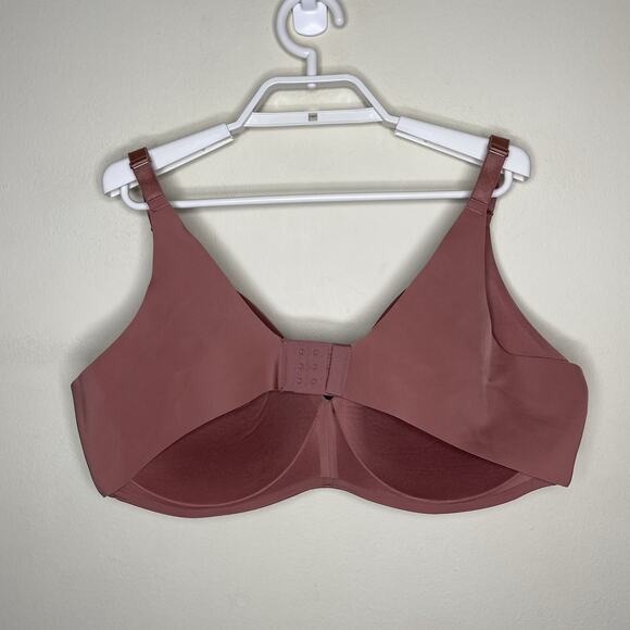 SOMA Vanishing 360 Wireless Bra Pink Mauve Lightly Padded Smoothing Sz 42C - Picture 4 of 5